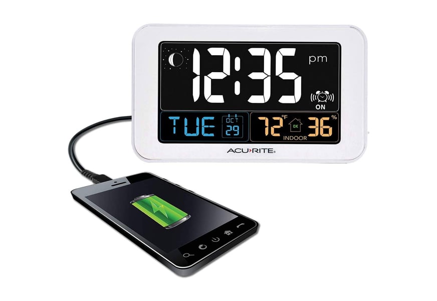 acuriteintelli-time alarm clock with usb