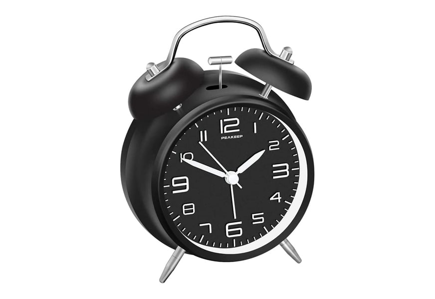 peakeep twin bell stereoscopic clock