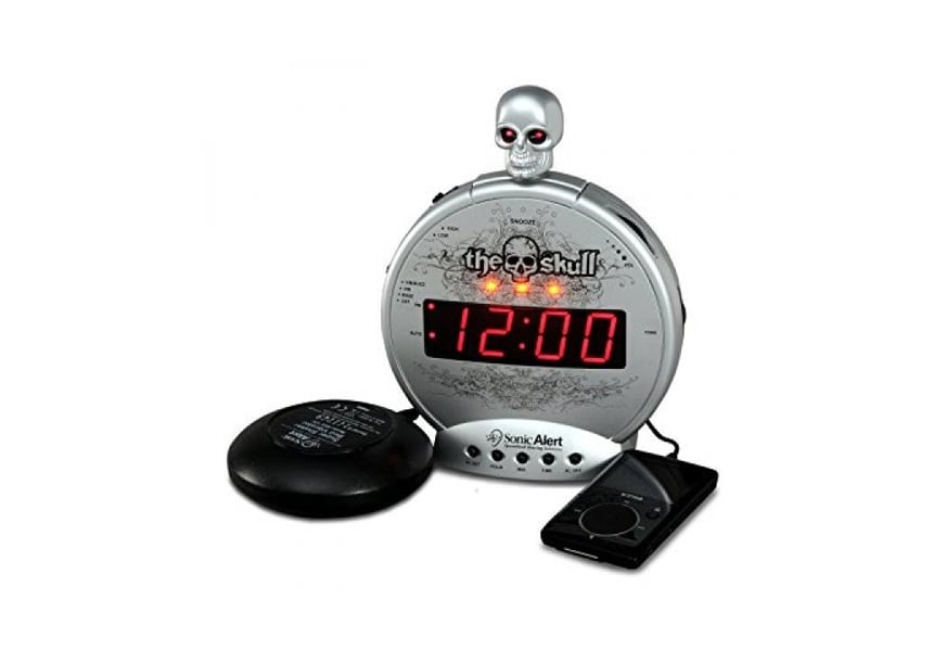 sonic alert vibrating skull crusher clock