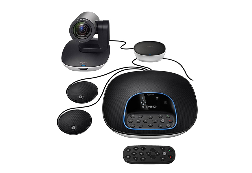 logitech group hd video and audio conferencing system room camera