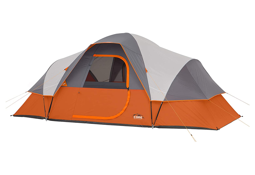 core 9 person extended dome large camping tent