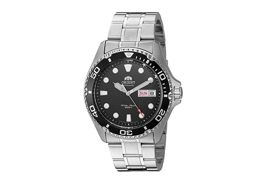 orient mens ray ii stainless steel waterproof watch