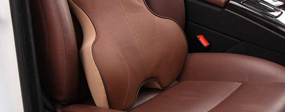  SANRILY Leather Car Lumbar Support for Driving Seat