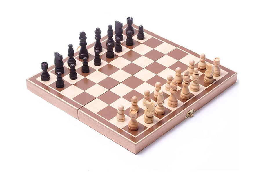  Chess Set, 15x15 Folding Magnetic Wooden Standard