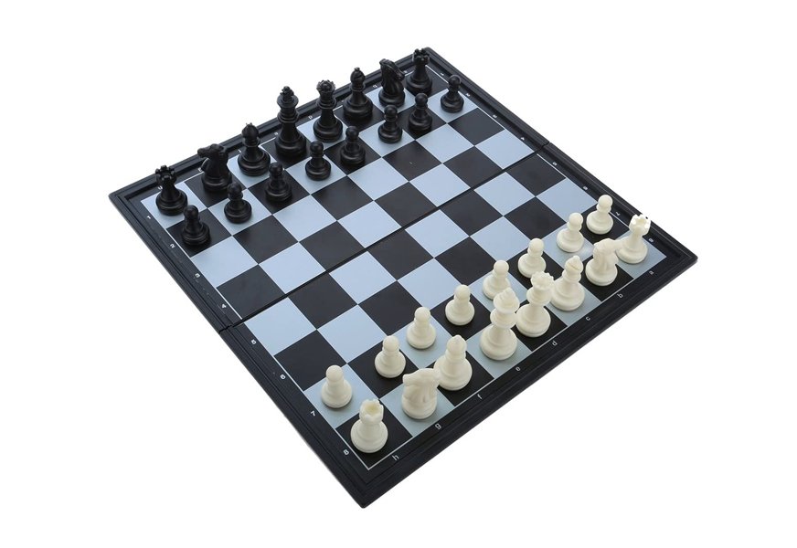  WE Games Best of Travel Chess Sets - Chess Board is Tournament  Style Roll Up - 20 inches, 34 Chess Pieces, Portable Chess Set Bag,  Includes Equalizer Dice & How to