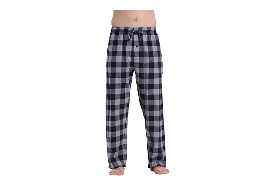 CYZ Men's 100% Cotton Jersey Knit Pajama Pants/Lounge Pants, Grey