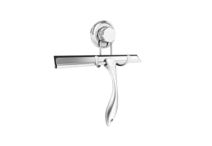 BAI 1562 Stainless Steel Bathroom Shower Squeegee with Holder in Brushed  Nickel Finish