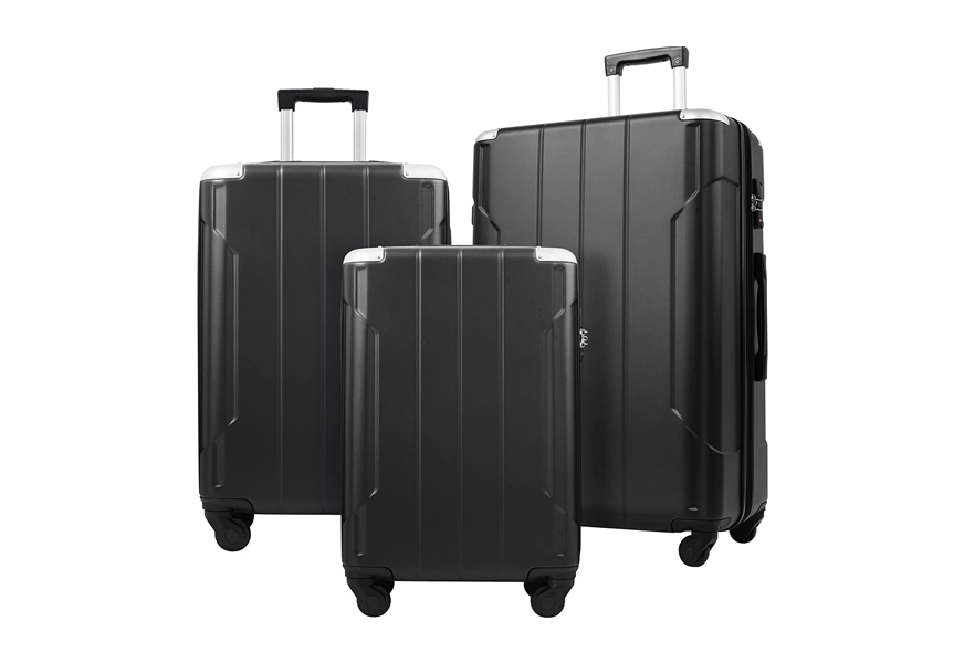  Travelhouse suitcase Hardshell Luggage Set: Ultra-Lightweight  Carry-On with Silent Airplane Spinner Wheels, TSA Lock & Cool Rolling -  Ideal for Business Travels(silver)