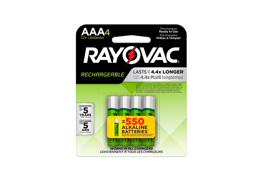 rayovac rechargeable aaa batteries