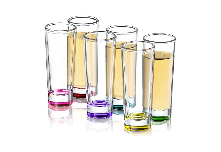 joyjolt hue colored shot glass set