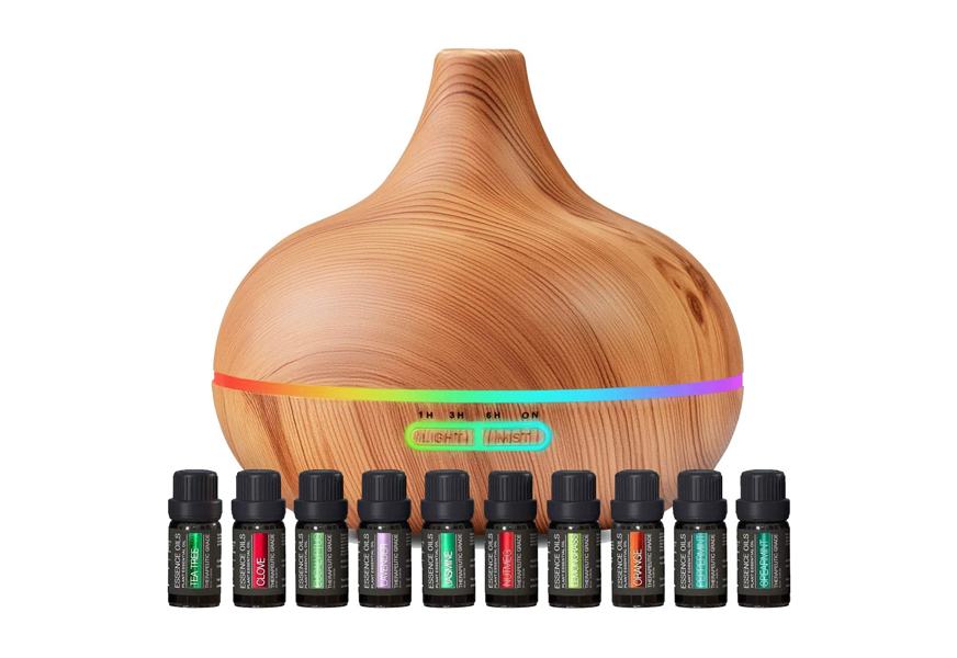 URPOWER Classical Essential Oil Diffuser with 6 Bottles 100% Pure