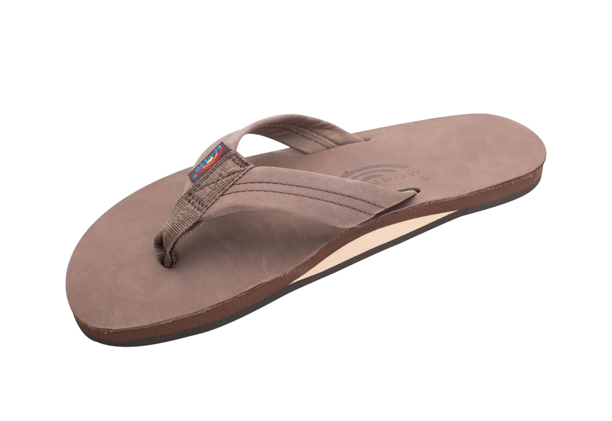 rainbow sandals single layer classic leather flip flops