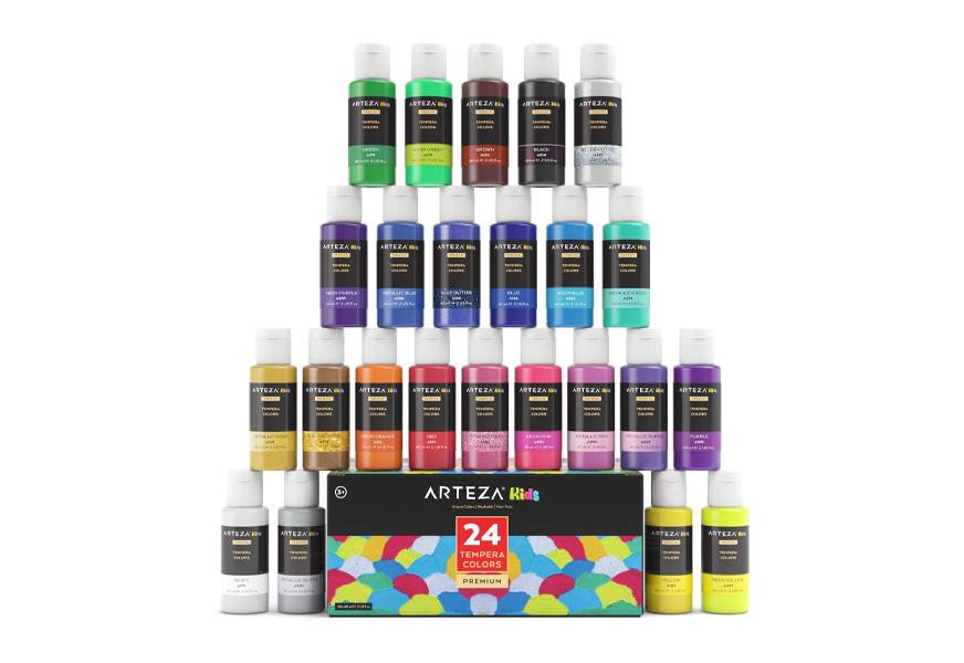Individuall Glow Magic Fabric UV Paint Set - Set of 8 - Neon Textile Black Light Paints - Fluorescent Clothing Color - for Vibrant Glowing Art