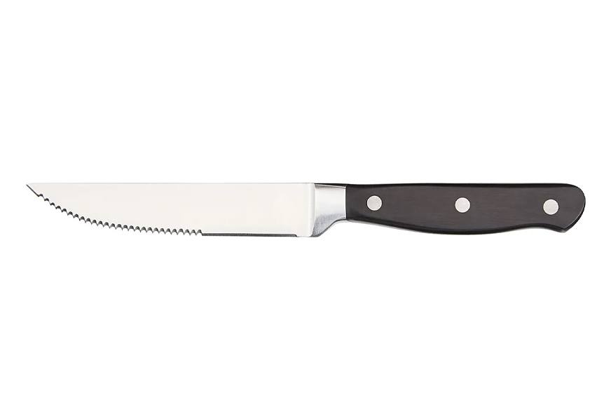 Basics Premium 8-Piece Kitchen Steak Knife Set, Black
