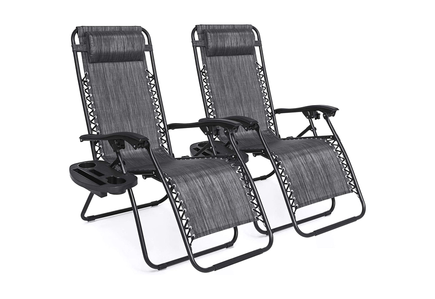 Bonnlo Folding Recliner Chair Pack 2(Brown)