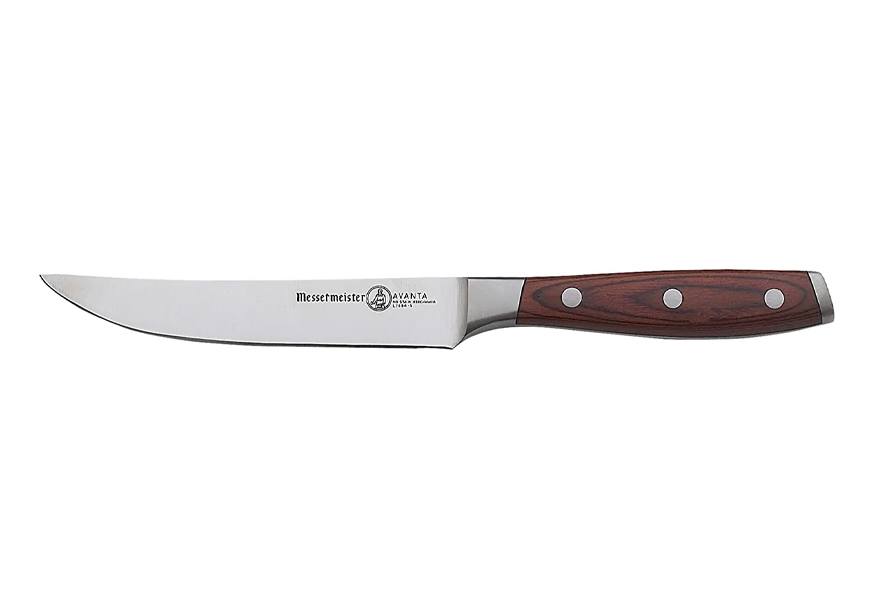 FOXEL Non Serrated Steak Knife 4 Set, Razor Sharp Japanese VG10 Steel