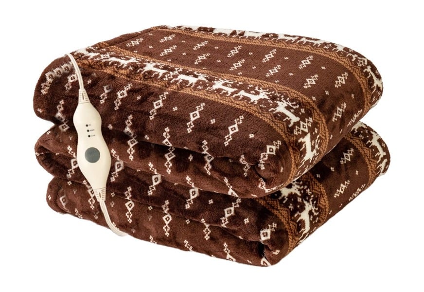 tefici washable snuggle heated throw blanket