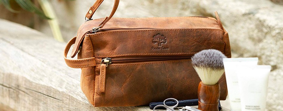 buffalo leather dopp kit