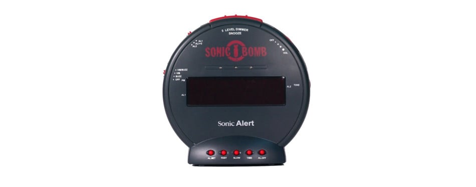 sonic bomb alarm clock will not display time