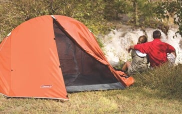 Coleman Hooligan 3-Person Tent with Full Rainfly, 1 Room, Orange