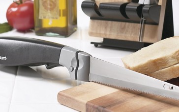 Cuisinart CEK-40 Electric Knife 2 Steel Blades Butcher Block Stand
