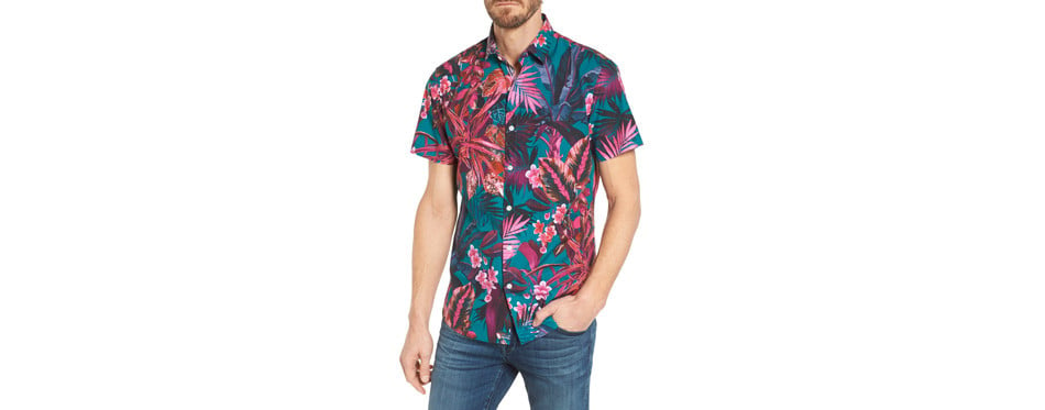 slim fit hawaiian shirts uk